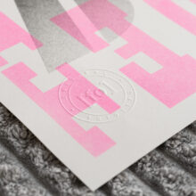 risoprint Pink outside the box | preeg