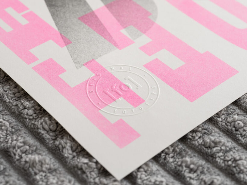 risoprint Pink outside the box | preeg