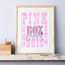 risoprint Pink outside the box | in lijst