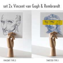 Vincent van Gogh & Rembrandt Letterhead set 2 kaarten