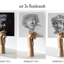 Rembrandt Letterhead set 3 kaarten