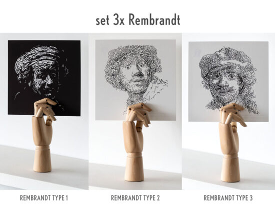 Rembrandt Letterhead set 3 kaarten