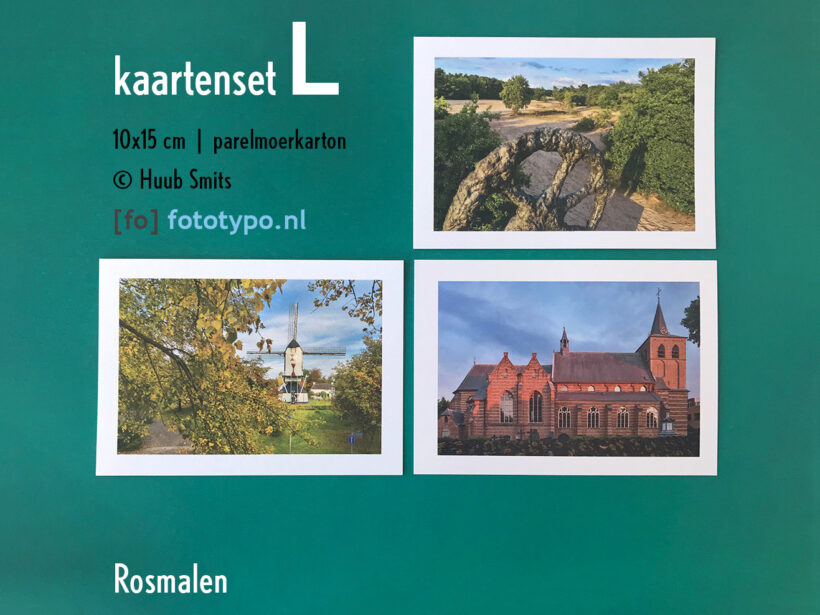 Wiel, molen & kerk Rosmalen | set 3 kaarten
