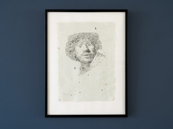 Rembrandt type 2 Letterhead | risoprint op zelfgemaakt papier