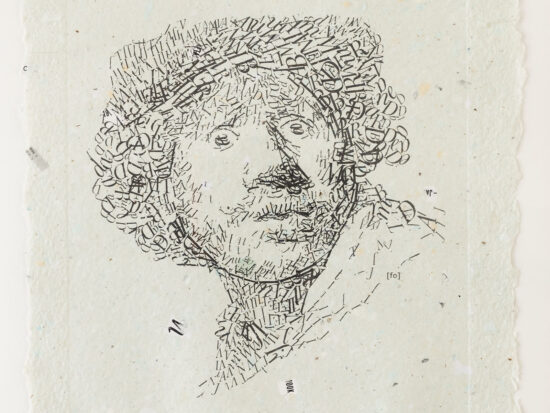 Vincent van Gogh type 1 detail | risoprint op zelfgemaakt papier