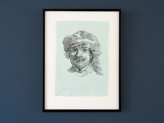 Rembrandt type 3 Letterhead | risoprint op zelfgemaakt papier