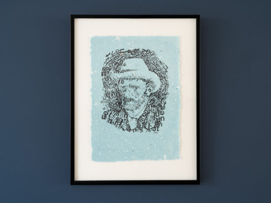 Vincent van Gogh type 1 Letterhead | risoprint op zelfgemaakt papier