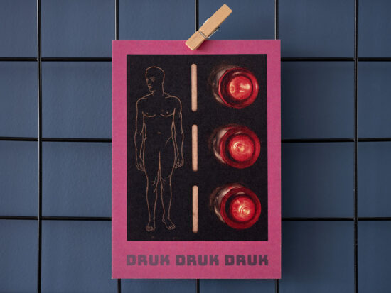 ansichtkaart DRUK DRUK DRUK | röntgen