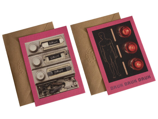 2 ansichtkaarten DRUK DRUK DRUK | A6 staand