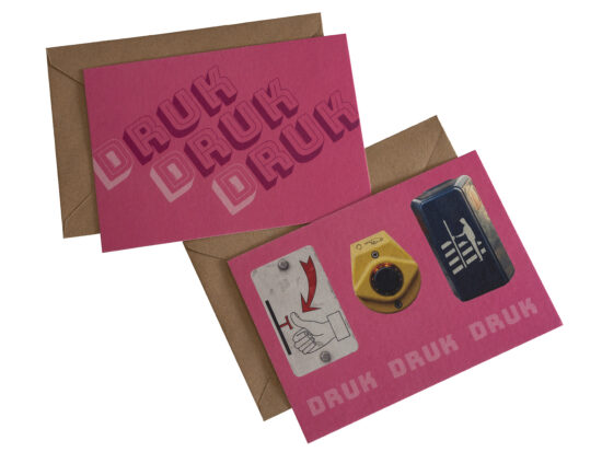 2 ansichtkaarten DRUK DRUK DRUK | A6 liggend
