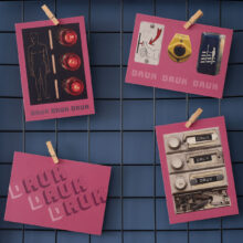 ansichtkaarten DRUK DRUK DRUK | set van 4 ansichtkaarten DRUK DRUK DRUK | set van 4