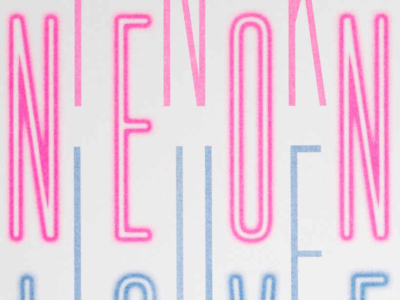 detail NEON risoprint | Pink neon blue love detail NEON risoprint | Pink neon blue love