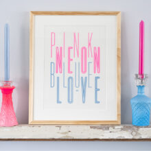 NEON risoprint | Pink neon blue love NEON risoprint | Pink neon blue love