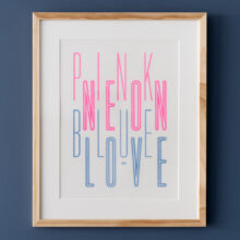 NEON risoprint | Pink neon blue love NEON risoprint | Pink neon blue love