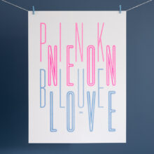 NEON risoprint | Pink neon blue love NEON risoprint | Pink neon blue love